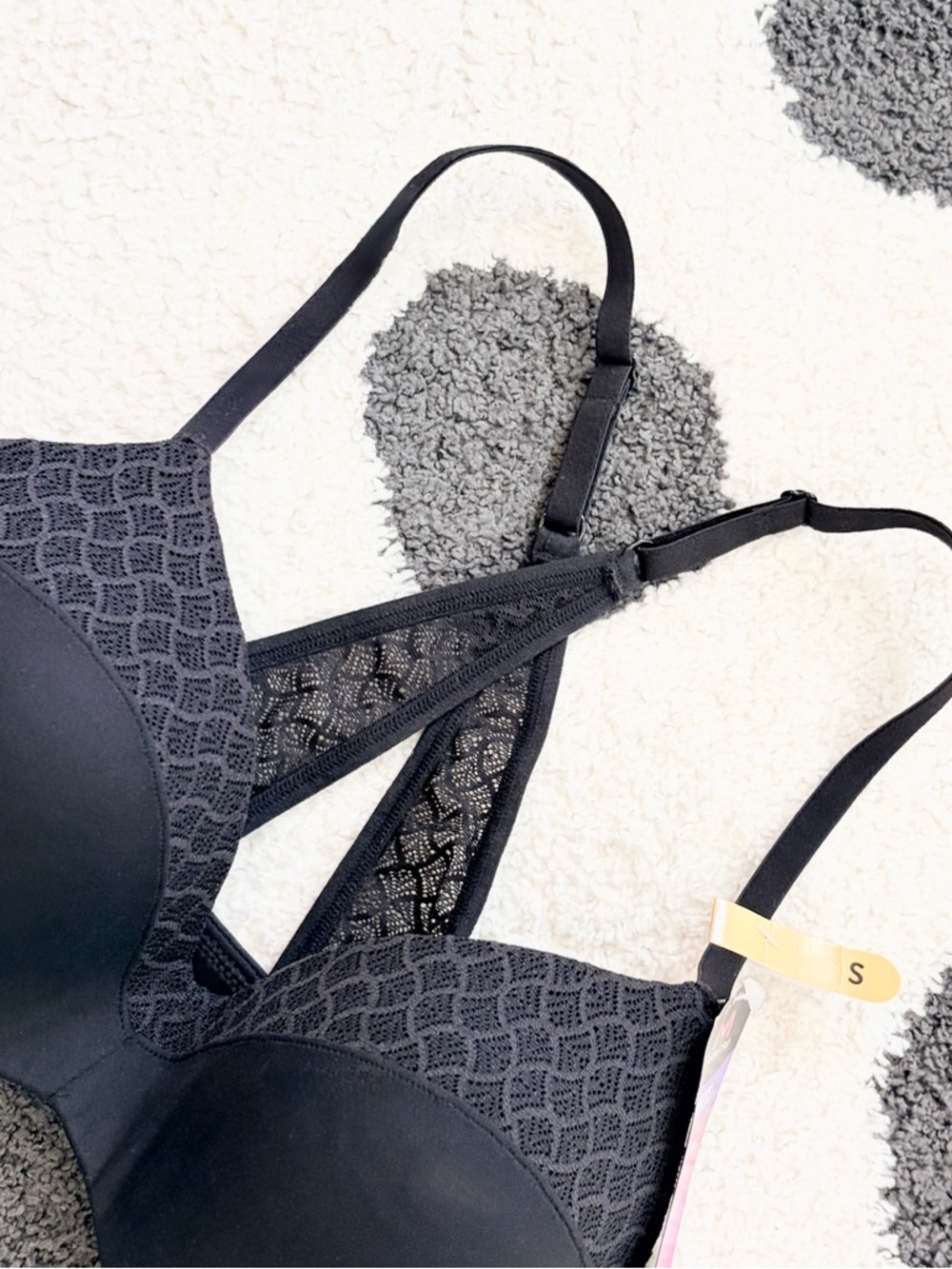 NWT Maidenform Small Black Pure Comfort Wireless Racerback Pullover Padded Bra - Picture 5 of 12